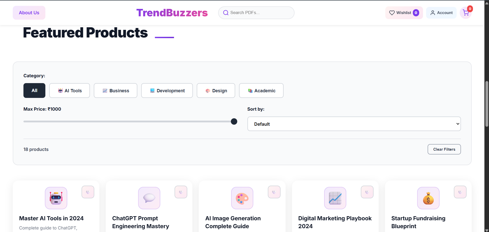 Trendbuzzers Interface 2